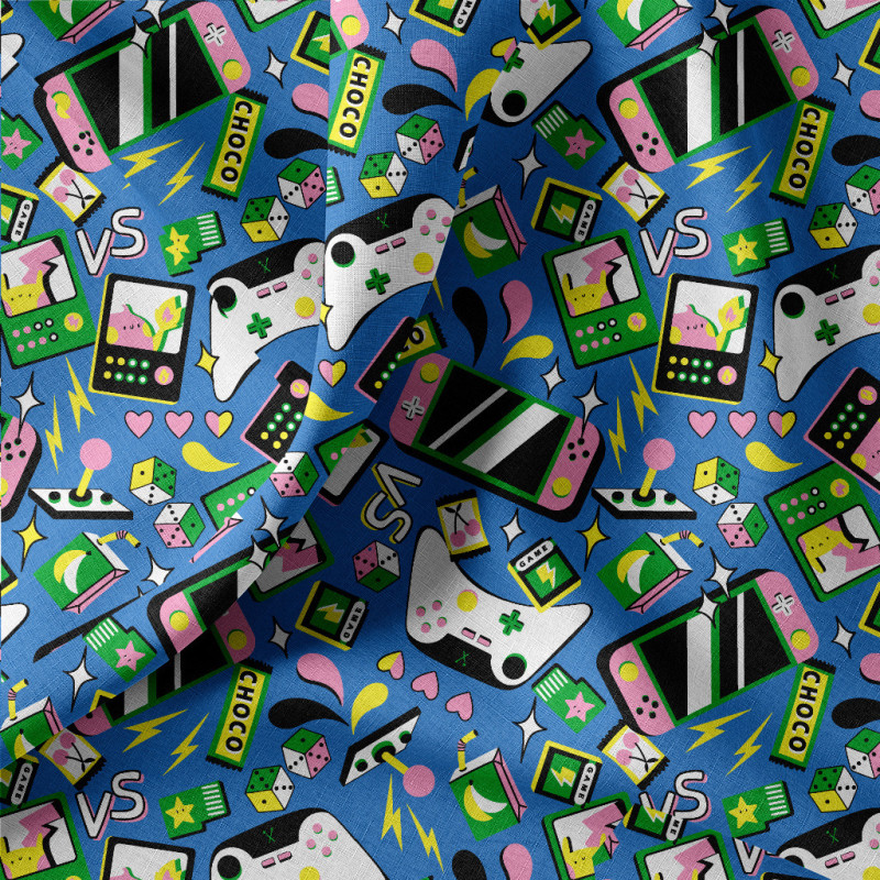 Algodón resinado GAMING Azul / Verde